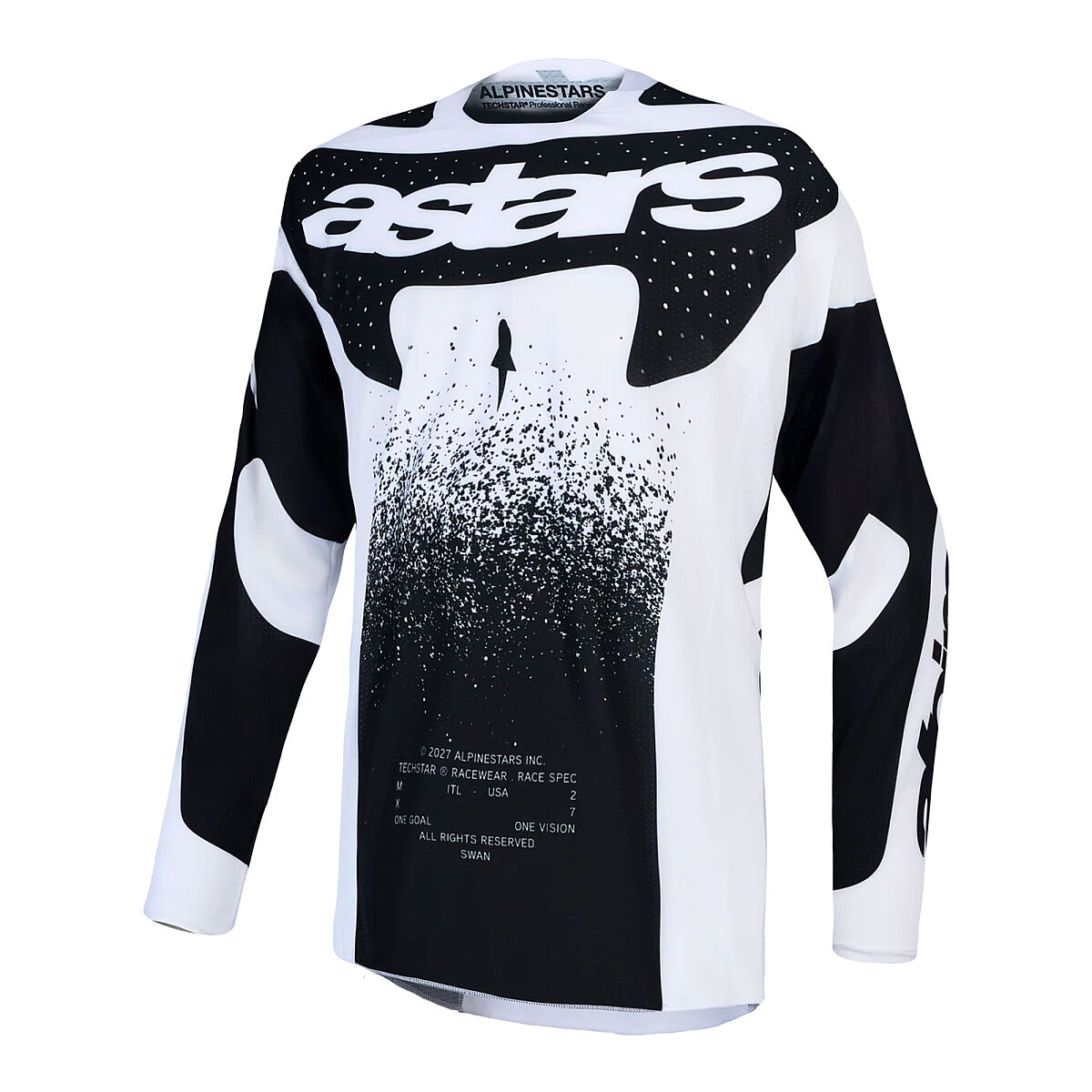 Alpinestars Techstar Swan Off-Road Motorcycle Jerseyi Black / White