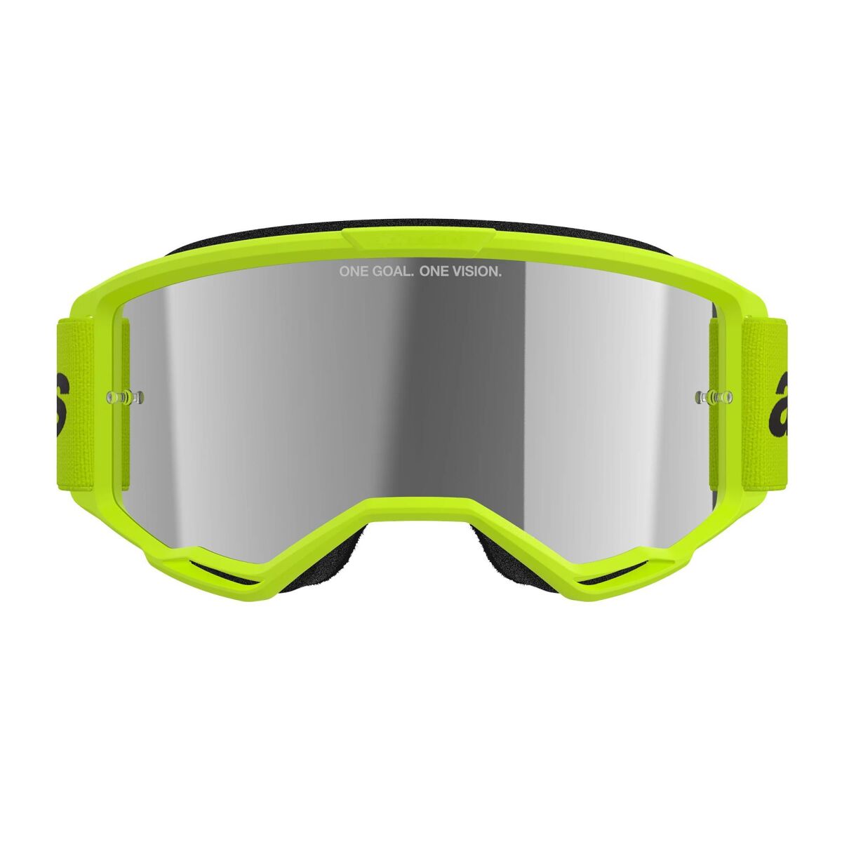 تجهیزات آفرود Alpinestars Vision 3 Wordmark عینک کراس عینک زرد / نقره‌ای