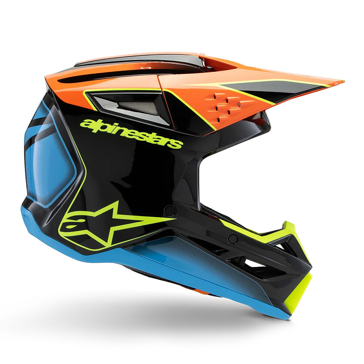 کلاه ایمنی موتورسیکلت Alpinestars SM3 Fray آفرود مشکی / آبی / نارنجی