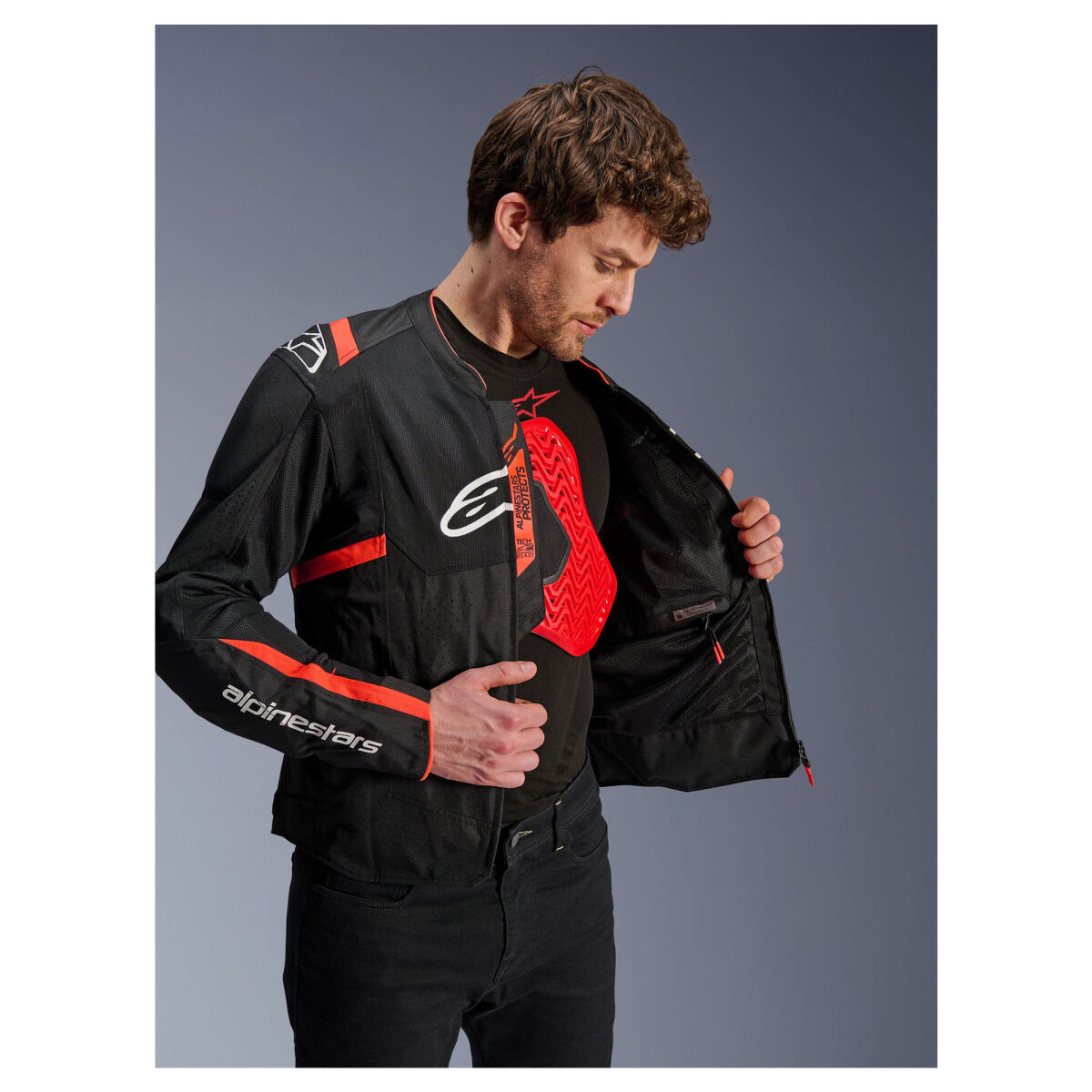 Alpinestars T-SPS Air V2 Korumalı Motosiklet Montu Siyah / Kırmızı
