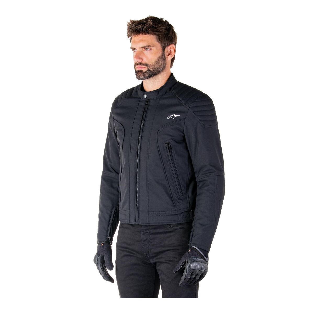 کاپشن موتورسیکلت Alpinestars Clayton WR محافظ‌دار مشکی / مشکی