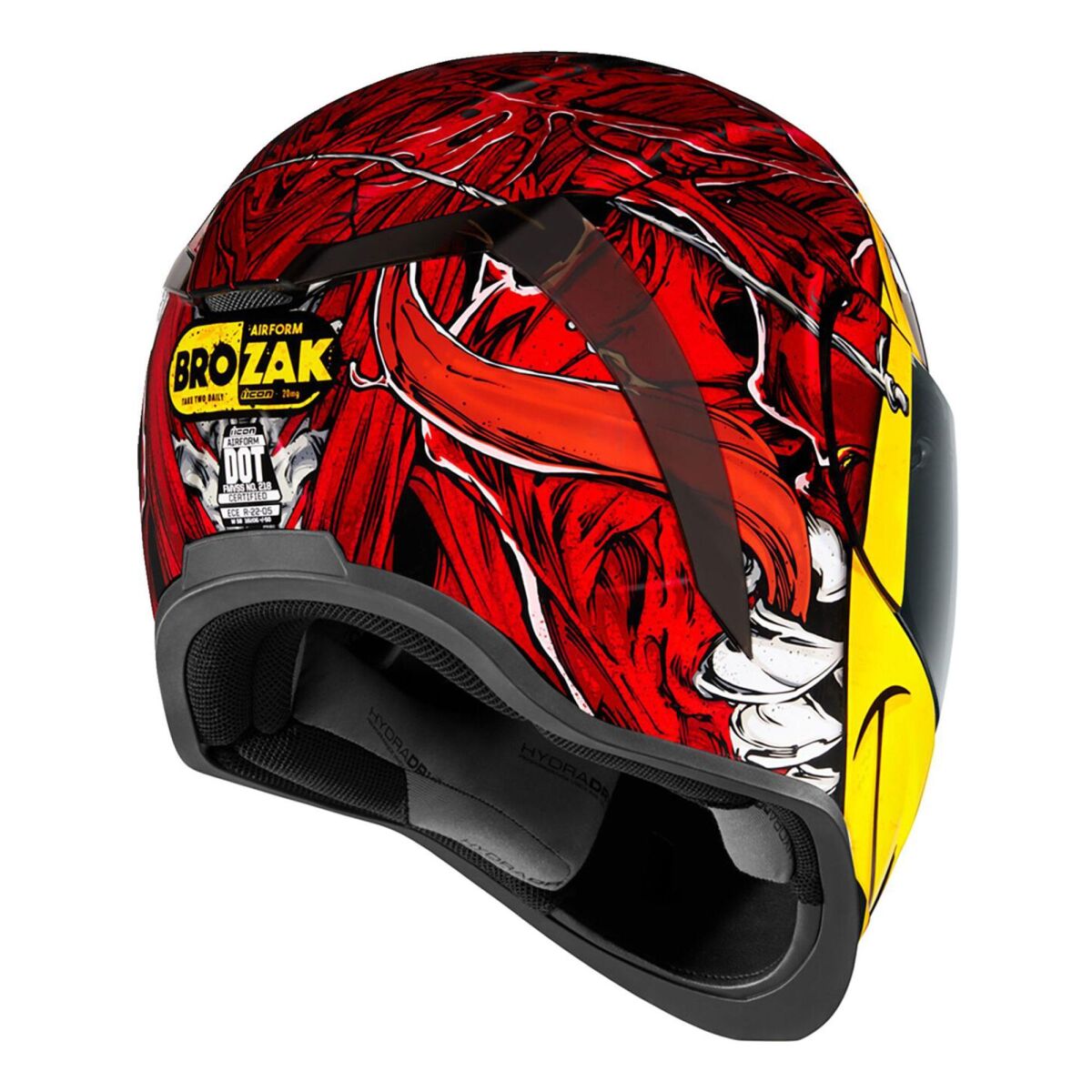 Icon Airform Brozak MIPS Kapalı Motorcycle Helmet Red / Yellow