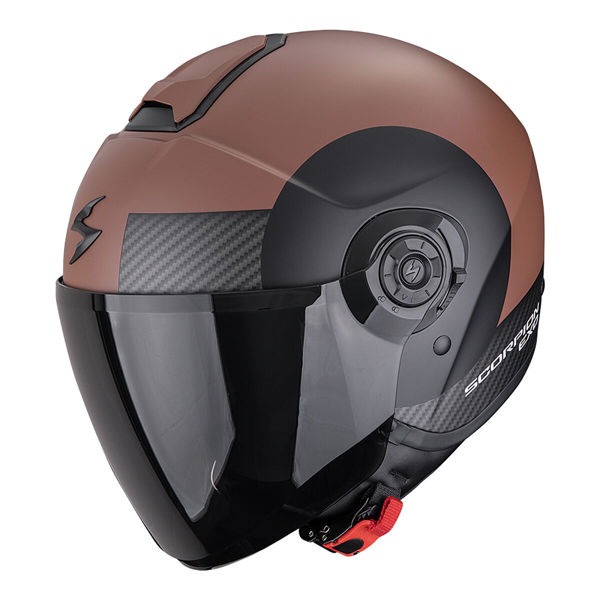 Scorpion EXO City 2 Sheer Açık Motosiklet Kaskı Kahverengi / Siyah