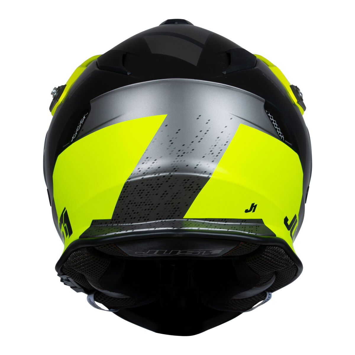Just1 J34 Pro Outerspace Kapalı Motorcycle Helmet Black / Anthracite / Yellow