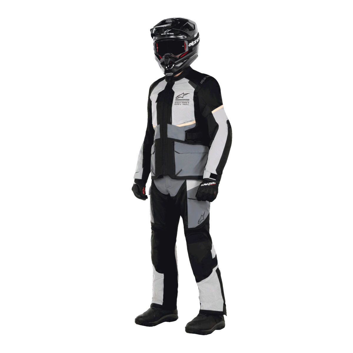 شلوار موتورسیکلت Alpinestars Andes Air Drystar محافظ‌دار مشکی / خاکستری