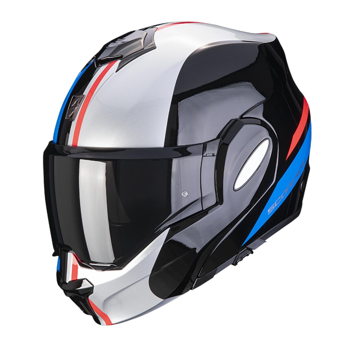 Scorpion Exo-Tech Evo Pro Acuti Çene Açılabilir Motosiklet Gri / Siyah / Kırmızı