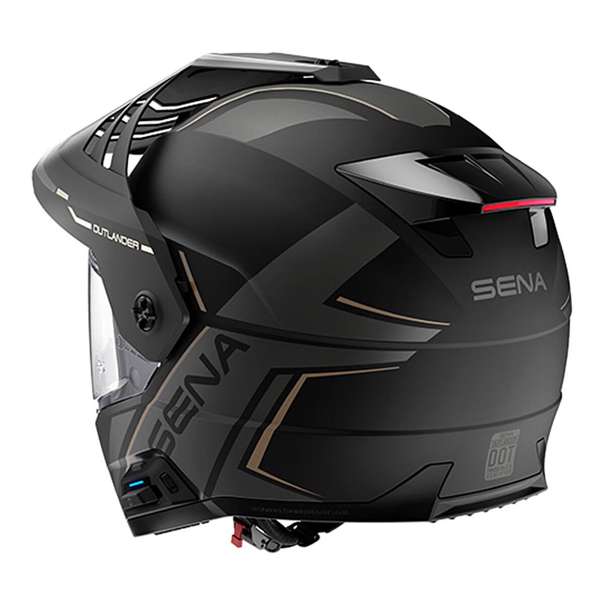 Sena Outlander ADV Kapalı Motosiklet Kaskı Mat Siyah