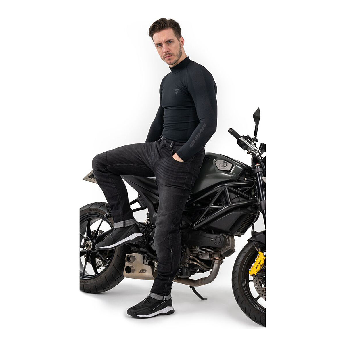 Shima Rider Korumalı Motosiklet Pantolonu Siyah