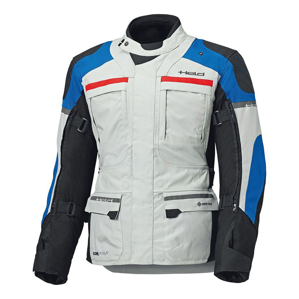 Held Carese 3 Adventure Protective Motorcycle Jacket Grey / Blue