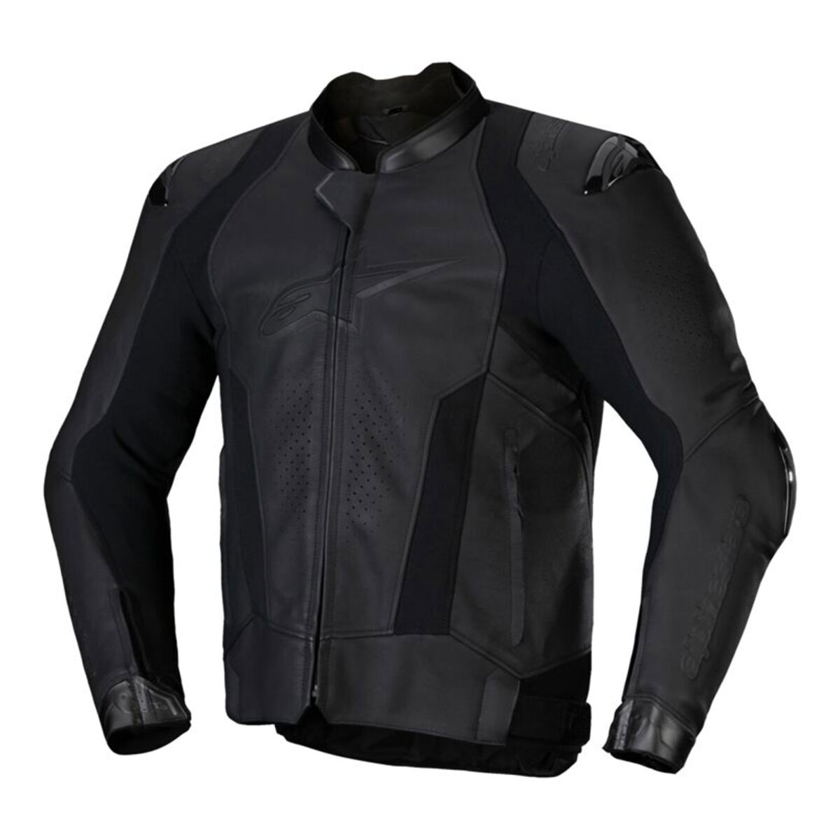 Alpinestars Missile V3 Leather Protective Motorcycle Jacket Black / Black