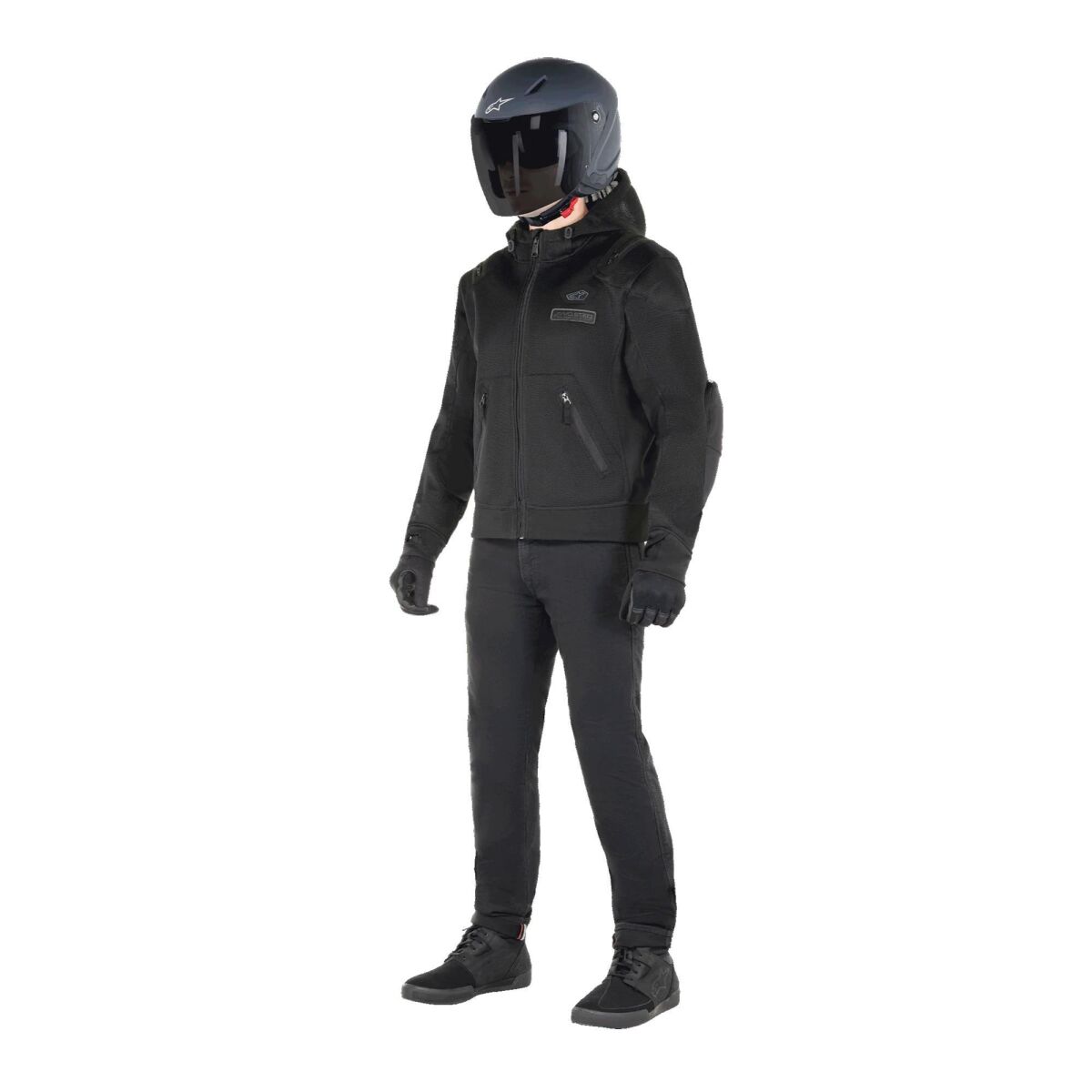 Alpinestars Moflow Air Tech Hoodie Protective Motorcycle Jacket Black / Black