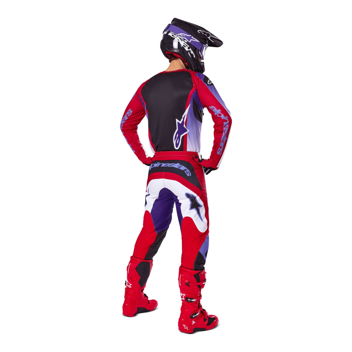 شلوار موتورسیکلت Alpinestars Fluid Wurx کراس آبی / قرمز