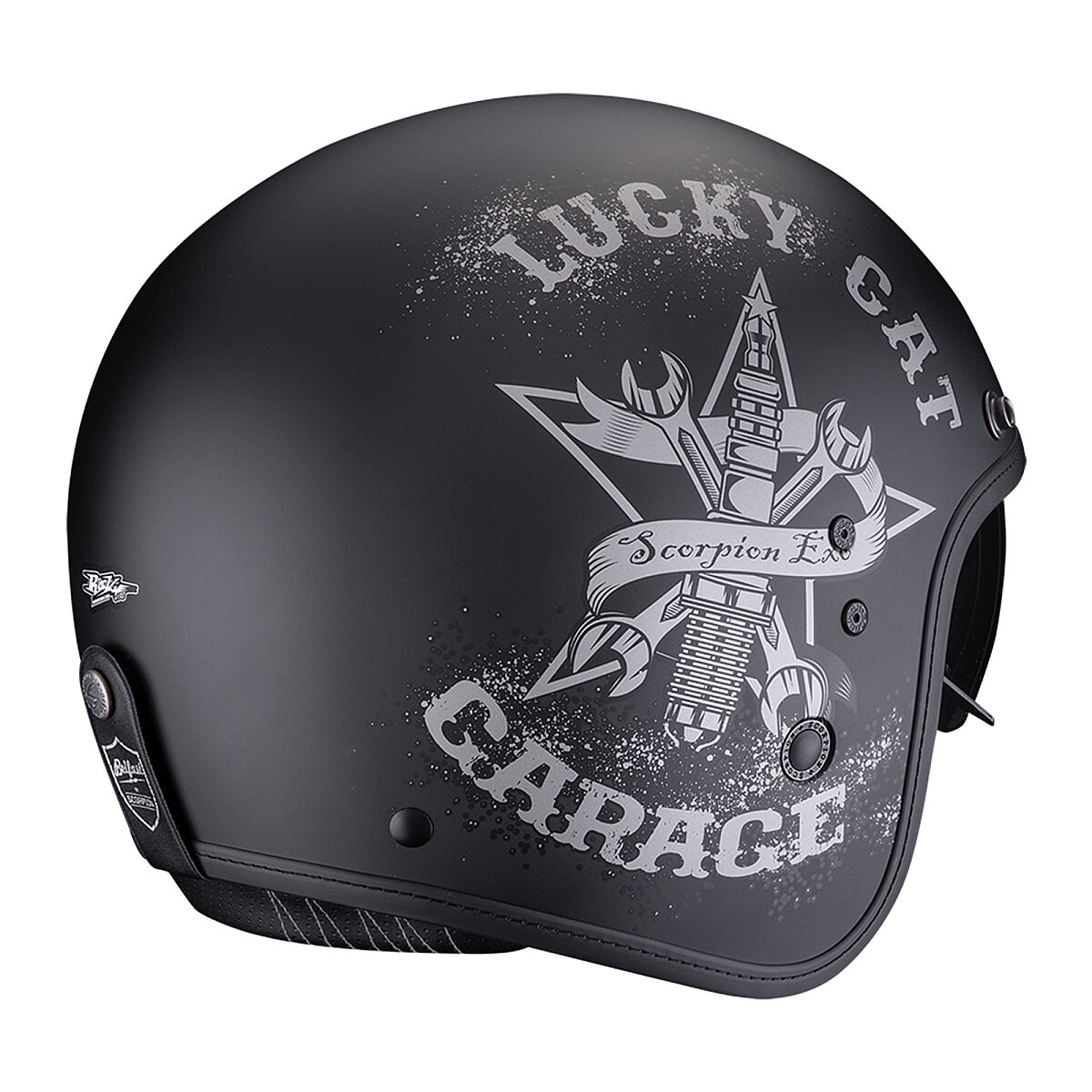 Scorpion Belfast Evo Hangar Fast Light Motorcycle Helmet Black / Silver