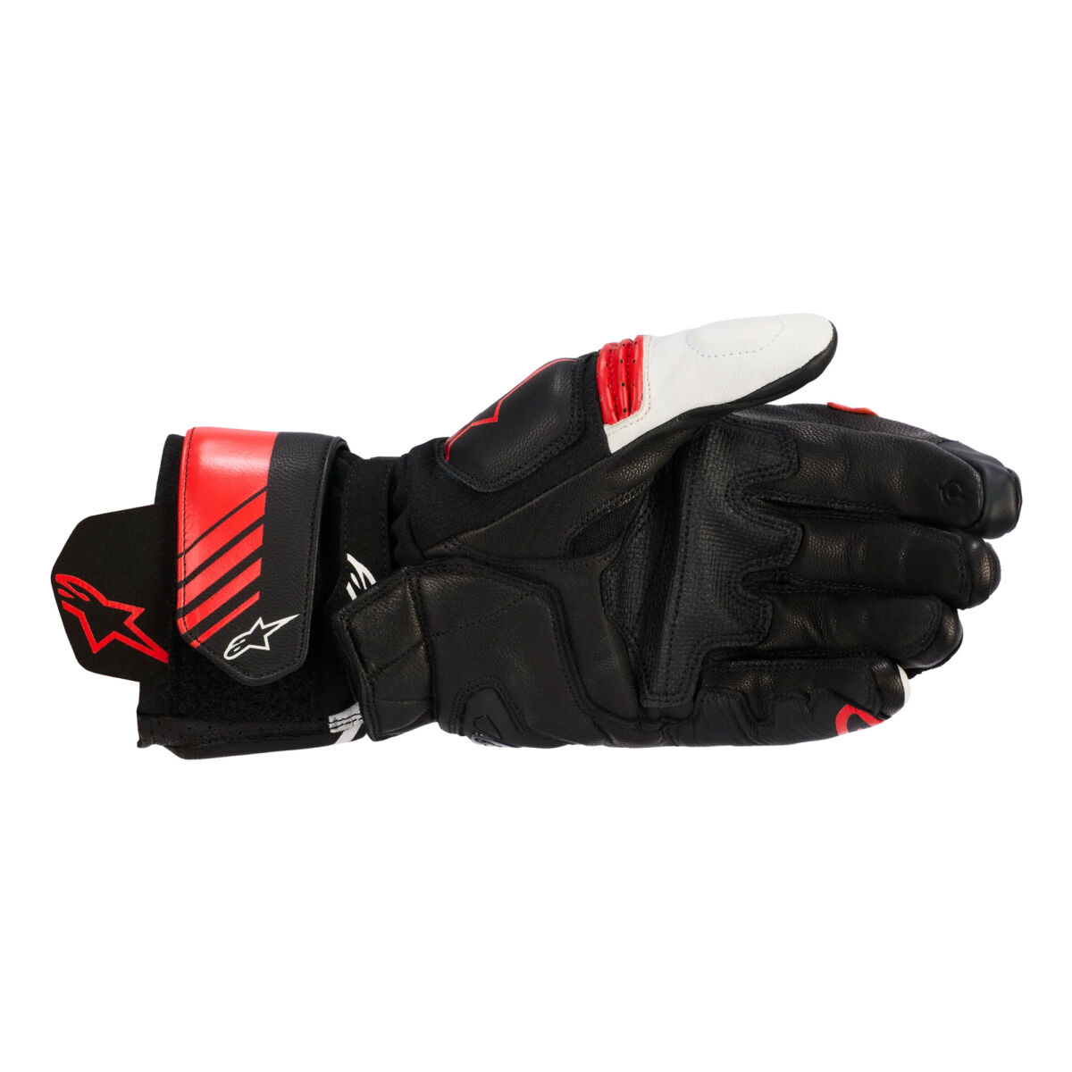 دستکش موتورسیکلت Alpinestars GP PLUS R V3 محافظ‌دار چرمی مشکی / قرمز / سفید