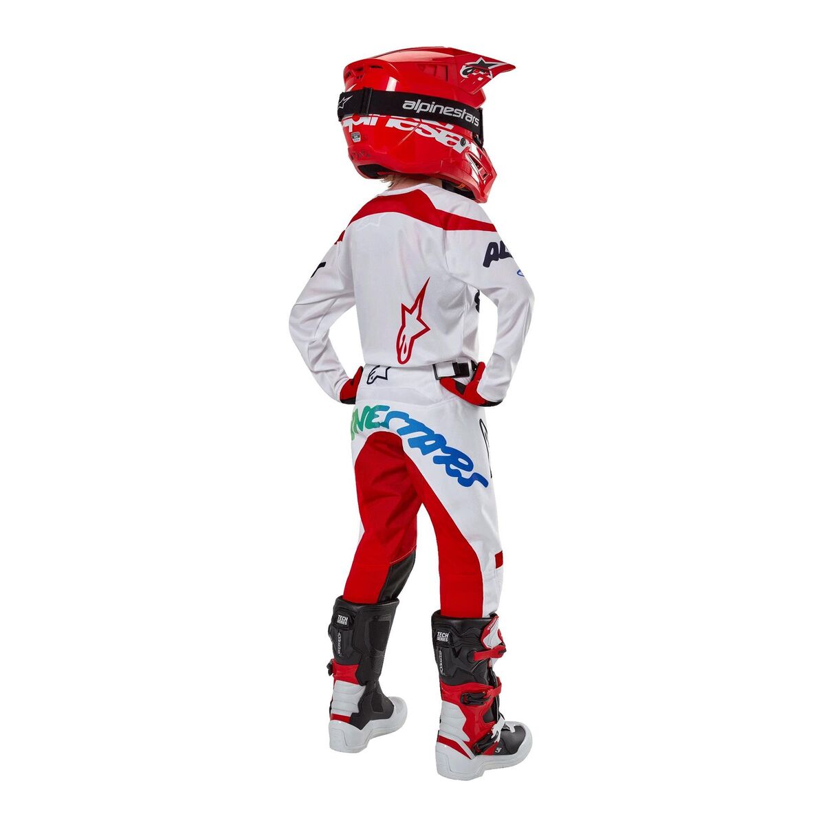 Alpinestars Youth Racer Hana Genç Kros Motosiklet Jersey Kırmızı / Beyaz