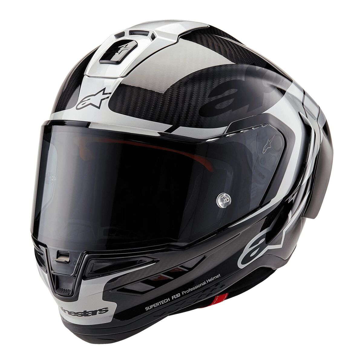 Alpinestars Supertech R10 Carbon Element Spor Motorcycle Helmet Black / Silver