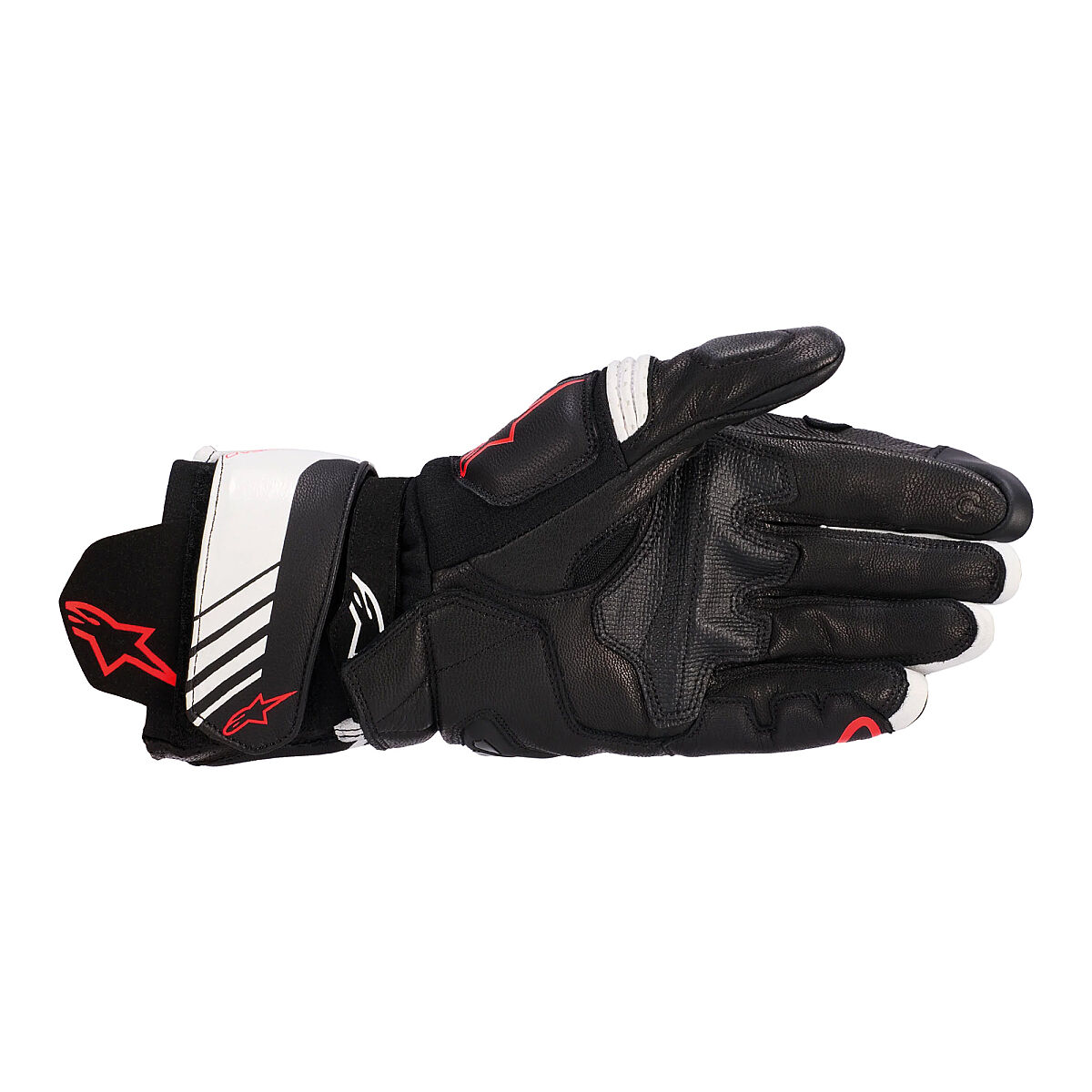 Alpinestars GP PLUS R V3 Korumalı Deri Motosiklet Eldiveni Siyah / Beyaz / Kırmızı