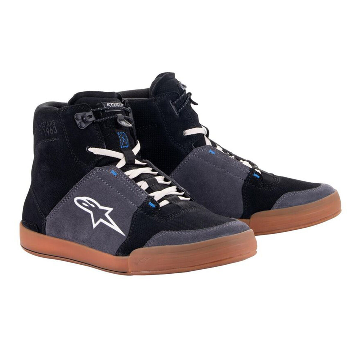 Alpinestars Chrome Protective Motorcycle Boot Black / Blue