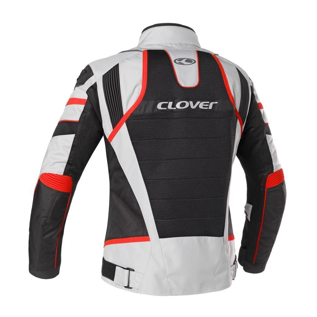 Clover RainJet-2 WP Korumalı Motosiklet Montu Kırmızı / Gri