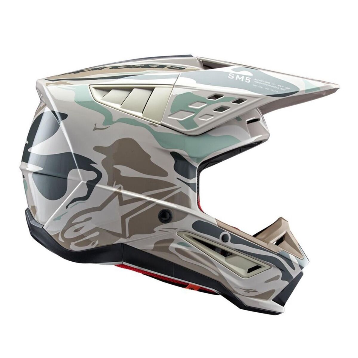 کلاه ایمنی موتورسیکلت Alpinestars SM5 Action 2 آفرود کلاه ایمنی قرمز / آبی / زرد