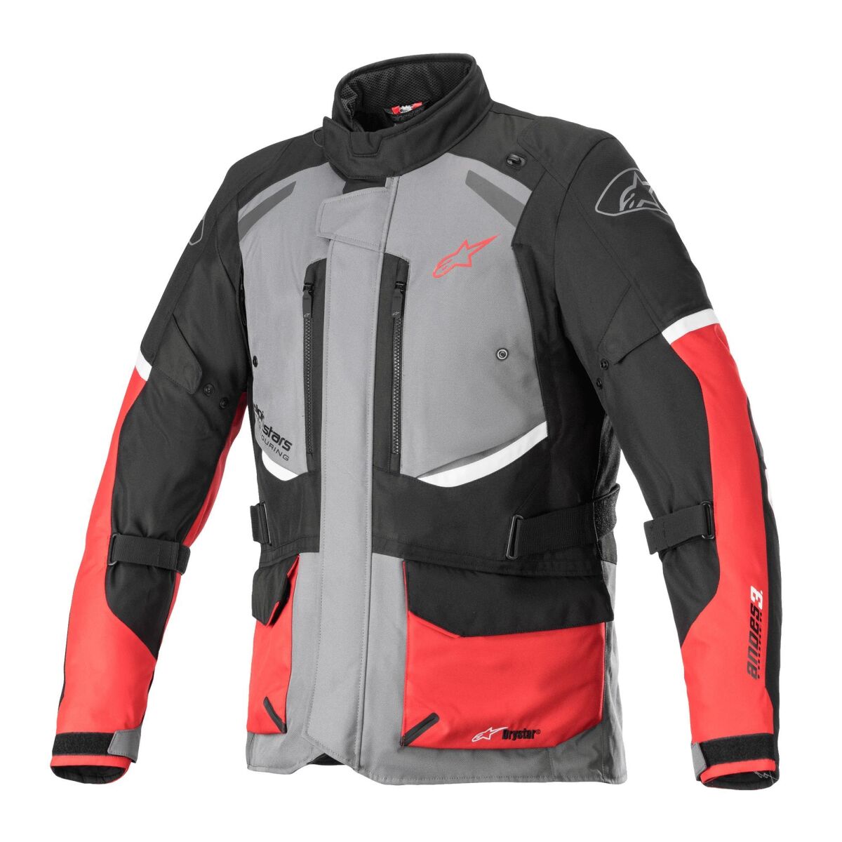 GARAJJ Alpinestars Andes V3 Drystar Protective Motorcycle Jacket Grey / Black / Red