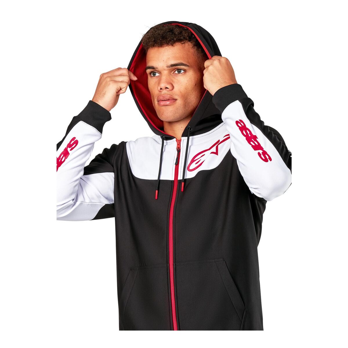 Alpinestars Sessions V3 Hoodie Kapüşonlu Sweatshirt Siyah / Beyaz / Kırmızı