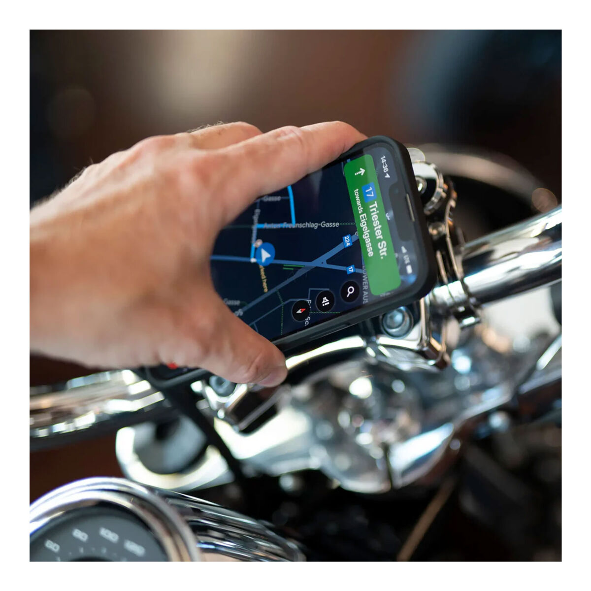 قطعات موتورسیکلت Sp Connect C+ Moto Mount Pro کروم