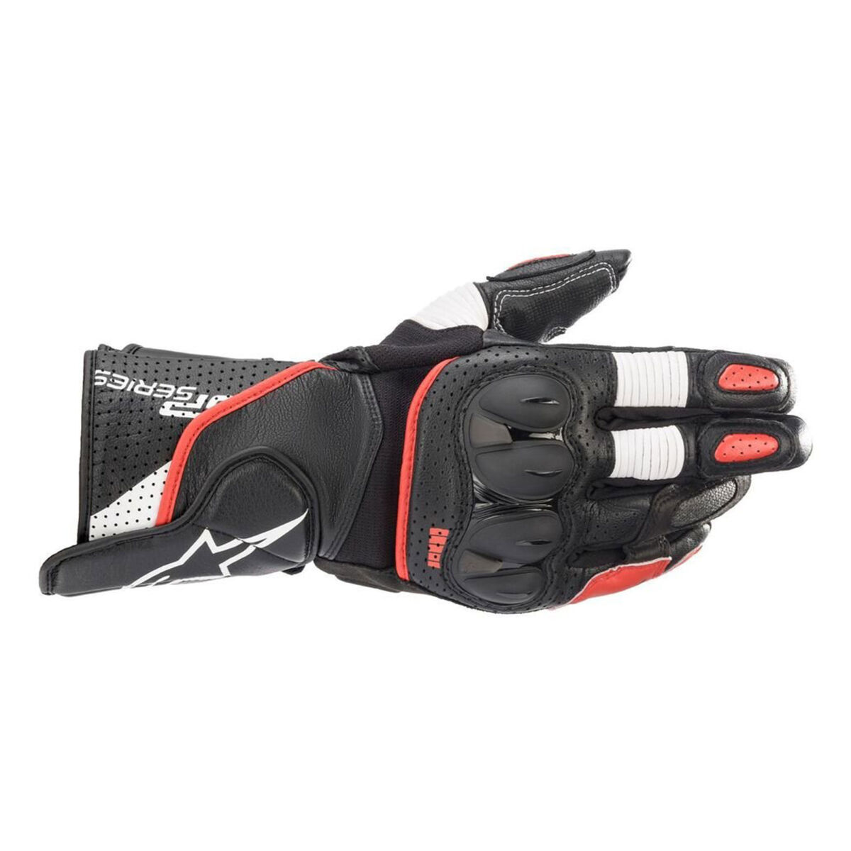 دستکش موتورسیکلت Alpinestars SP-2 V3 محافظ‌دار مشکی / سفید / قرمز