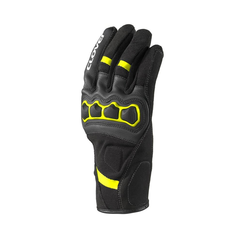 Clover Airtouch-2 Protective Motorcycle Glove Black / Yellow