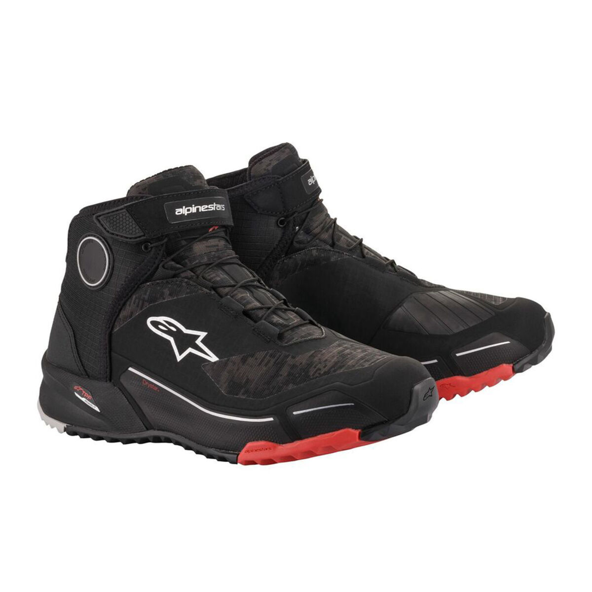 بوت موتورسیکلت Alpinestars CR-X Drystar محافظ‌دار مشکی / قرمز
