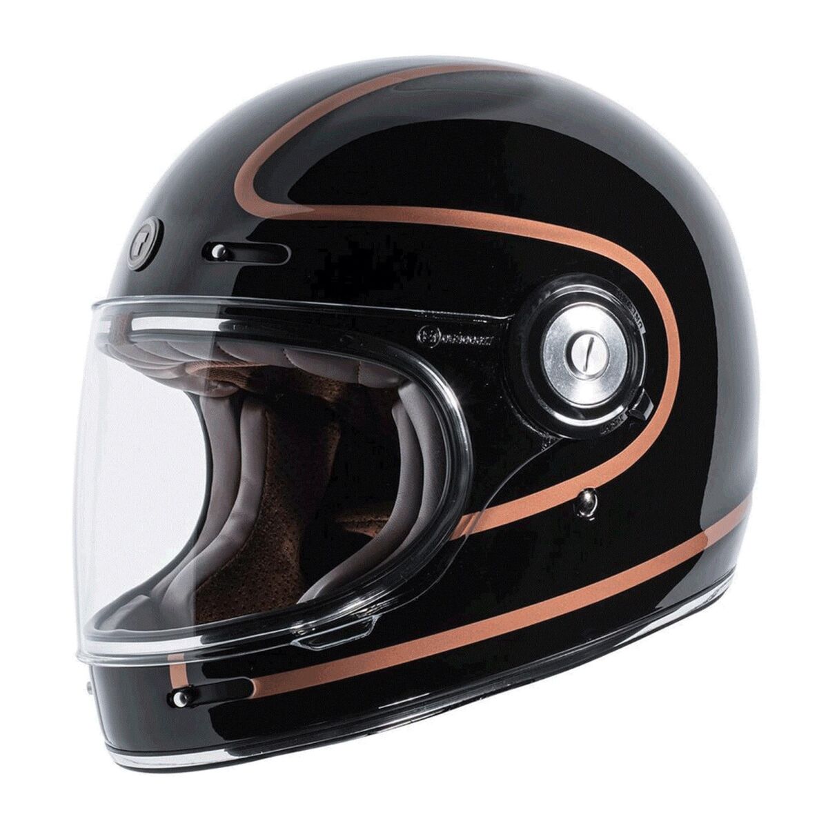 Torc T-1 Newport Copper Pin Kapalı Motorcycle Helmet Black