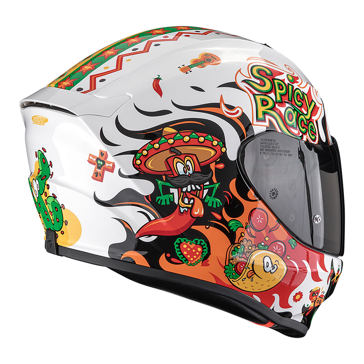 Scorpion EXO-JNR Air YUCATAN Kapalı Kids Motorcycle Helmet White / Orange