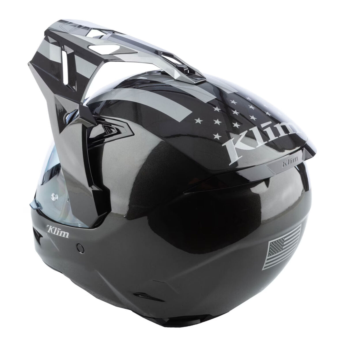 کلاه ایمنی موتورسیکلت Klim X1 Alpha کربن Patroit محافظ‌دار ADV متالیک مشکی