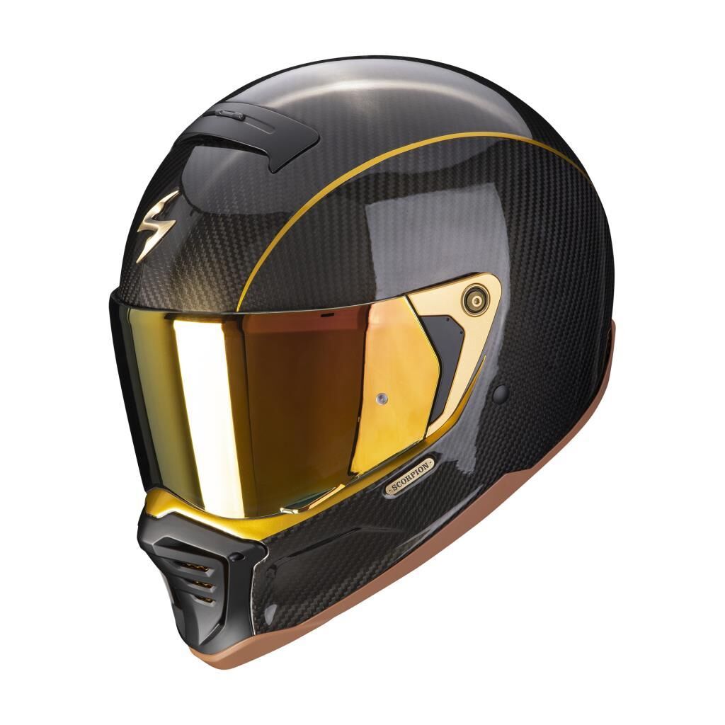 Scorpion EXO HX1 Carbon SE Retro Motorcycle Helmet Black / Gold