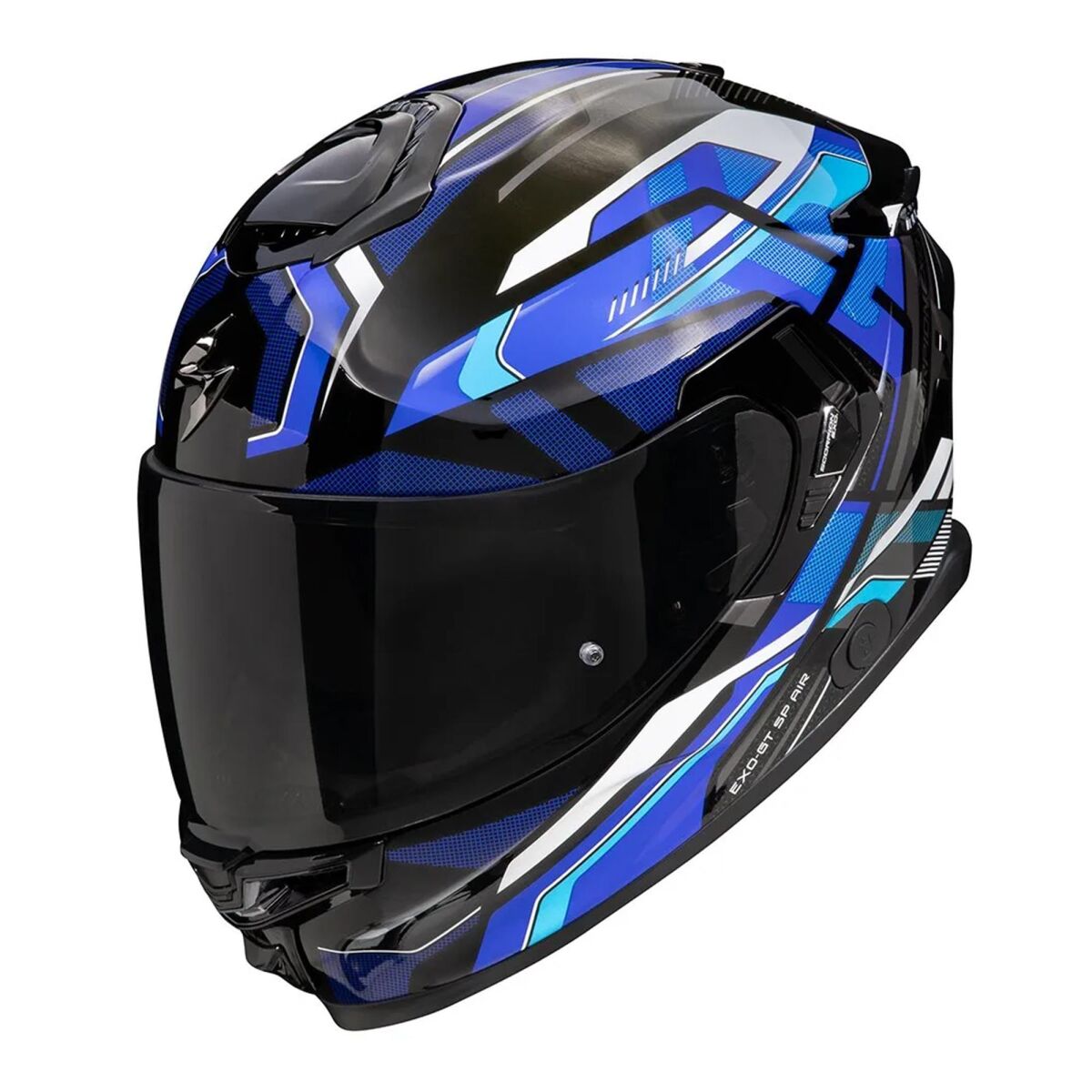 کلاه ایمنی موتورسیکلت Scorpion Apex GT-SP Air کربن Asphalt تمام‌صورت مشکی / آبی