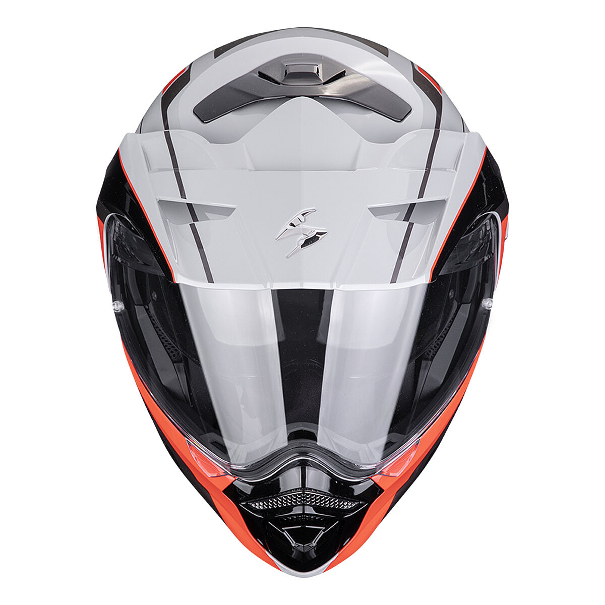 کلاه ایمنی موتورسیکلت Scorpion ADX-2 Kamps Adv خاکستری / قرمز