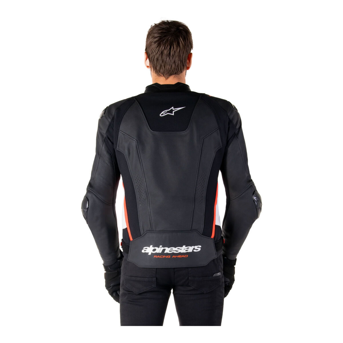 Alpinestars Missile V3 Deri Korumalı Motosiklet Montu Siyah / Beyaz / Kırmızı