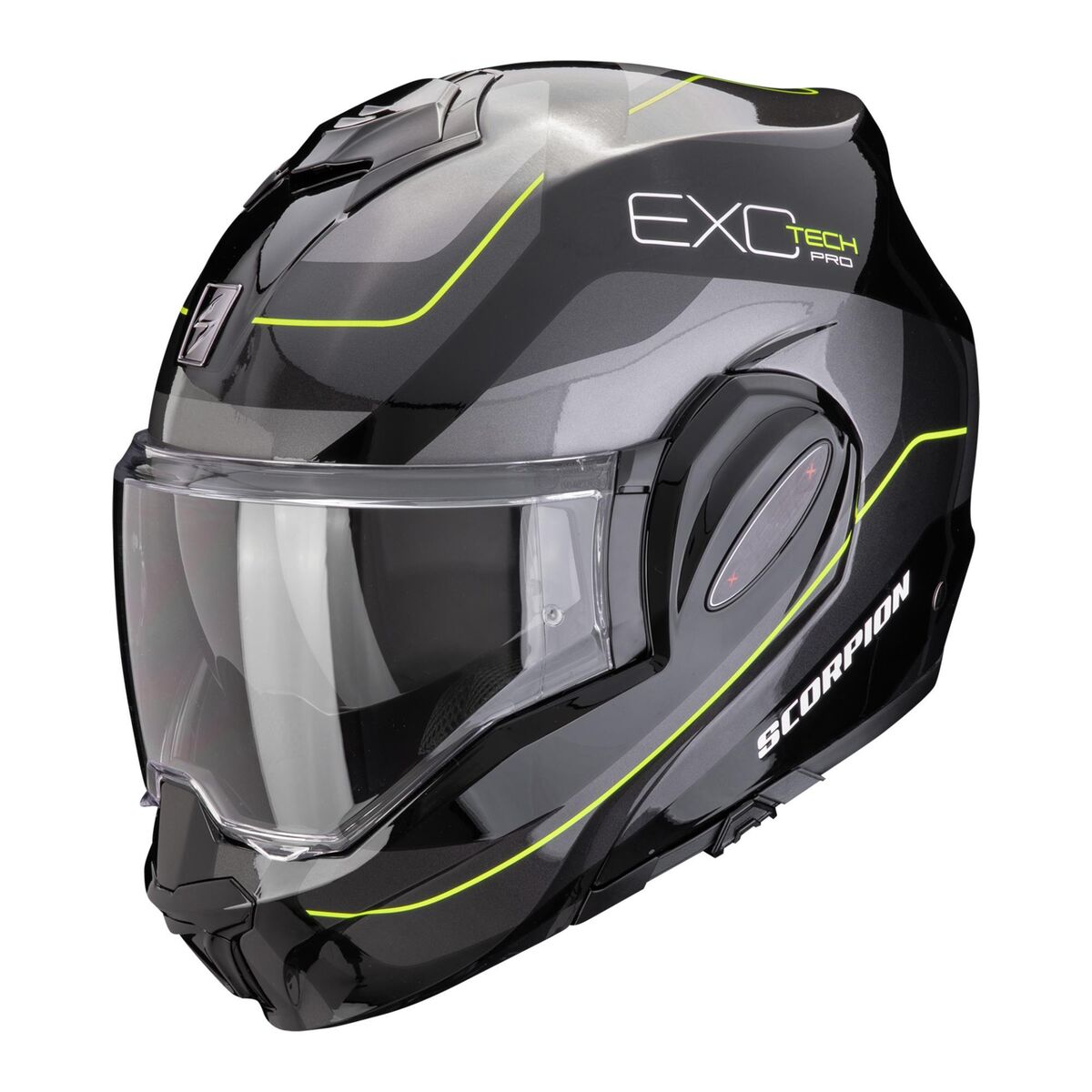 کلاه ایمنی موتورسیکلت Scorpion Exo-Tech Evo Pro Acuti فک بازشو موتورسیکلت خاکستری / مشکی / قرمز