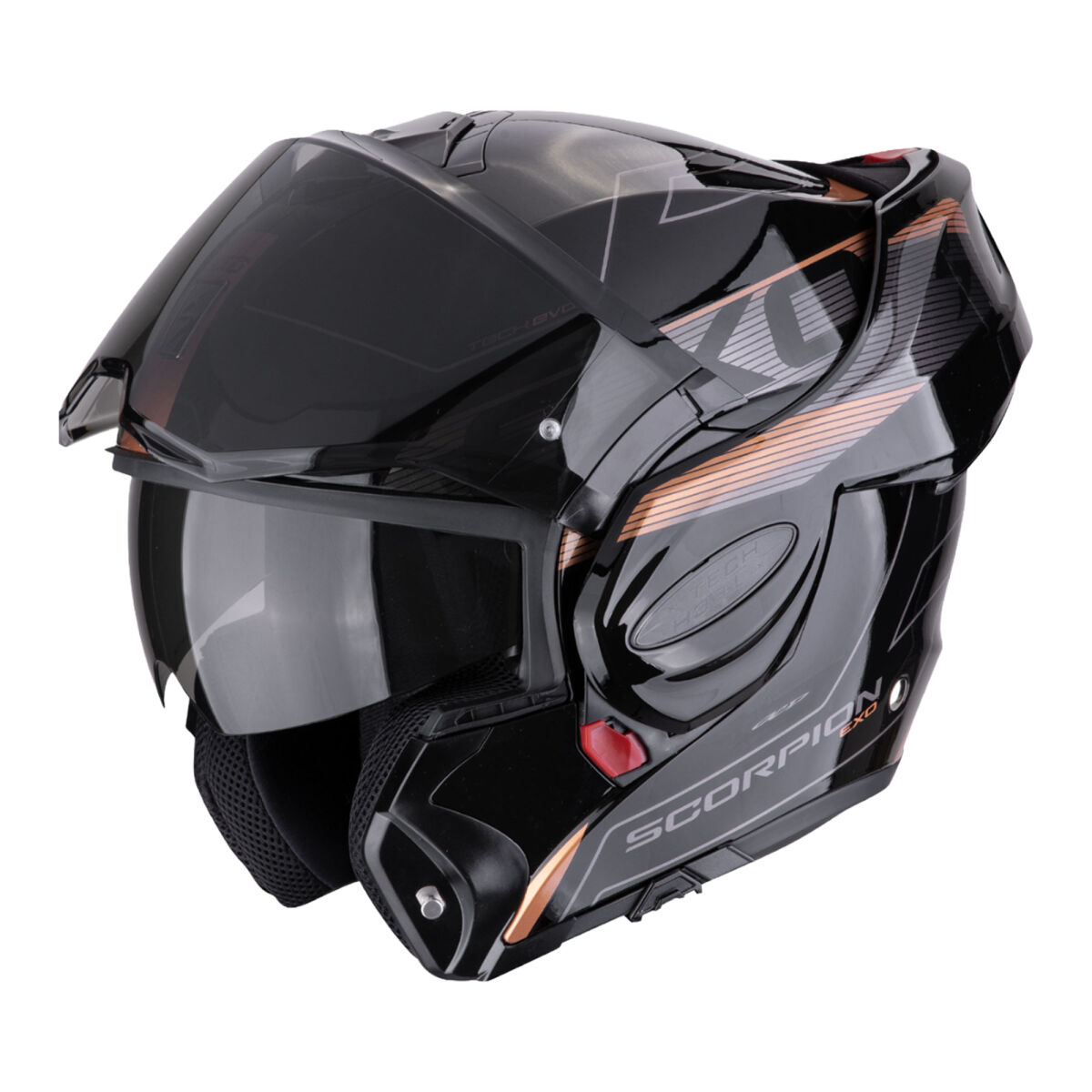 Scorpion Exo-Tech Evo Traveller ÇEne AçıLabilir Motorcycle Helmet Black / BakıR