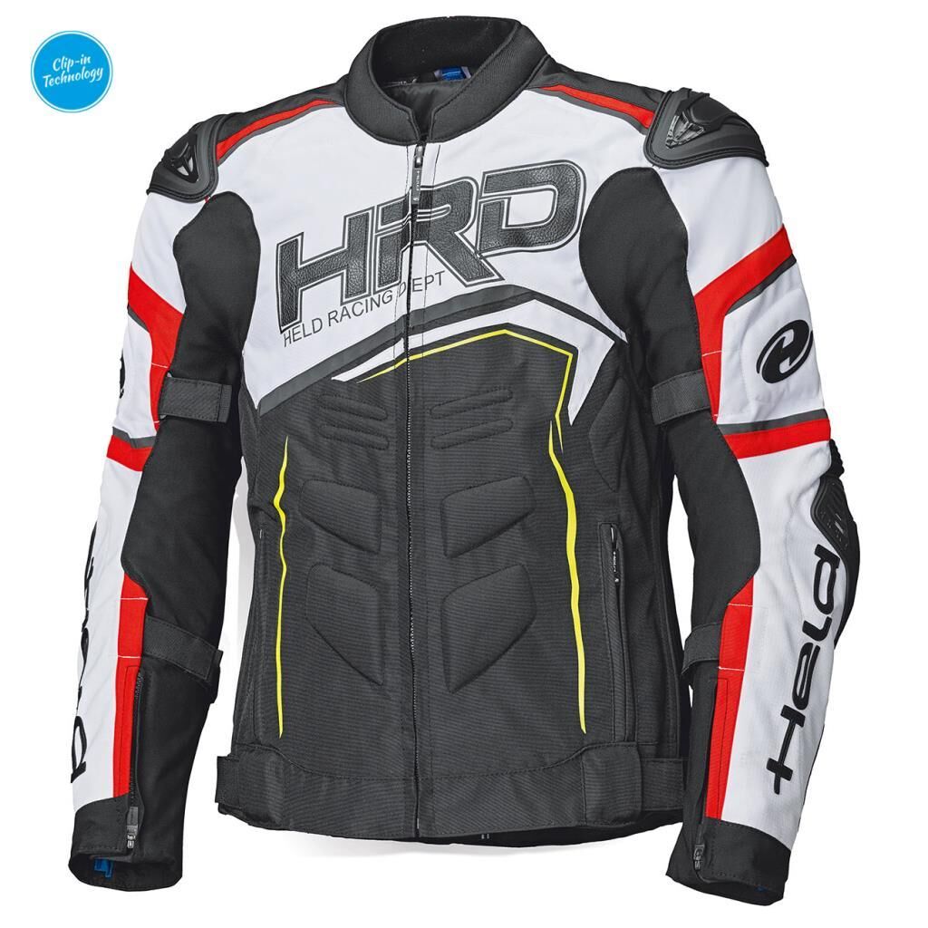 کاپشن موتورسیکلت Held Safer SRX Sport محافظ‌دار مشکی / سفید / قرمز