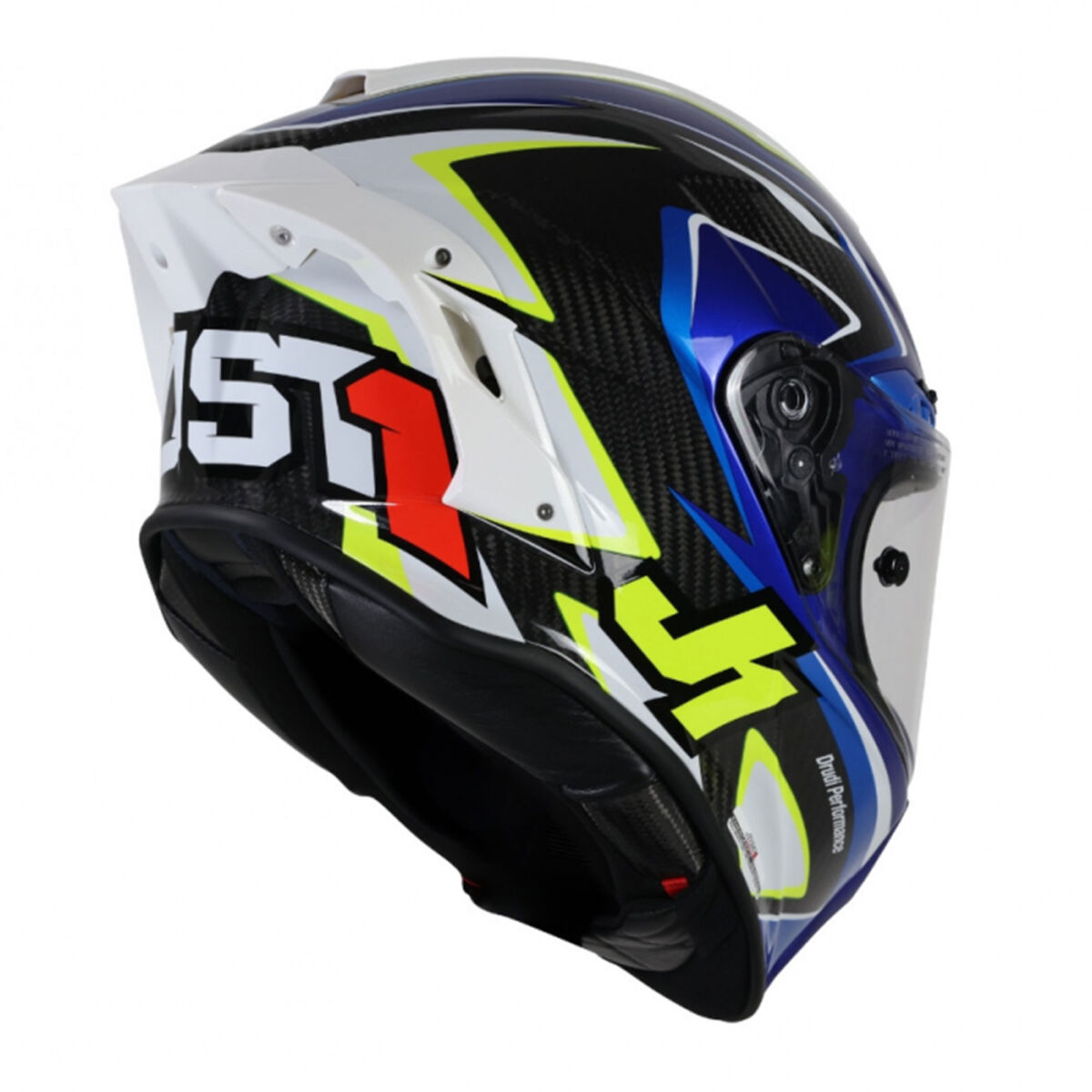 Just1 J-GPR Baldassarri Replika Kapalı Motorcycle Helmet Black / Blue / White