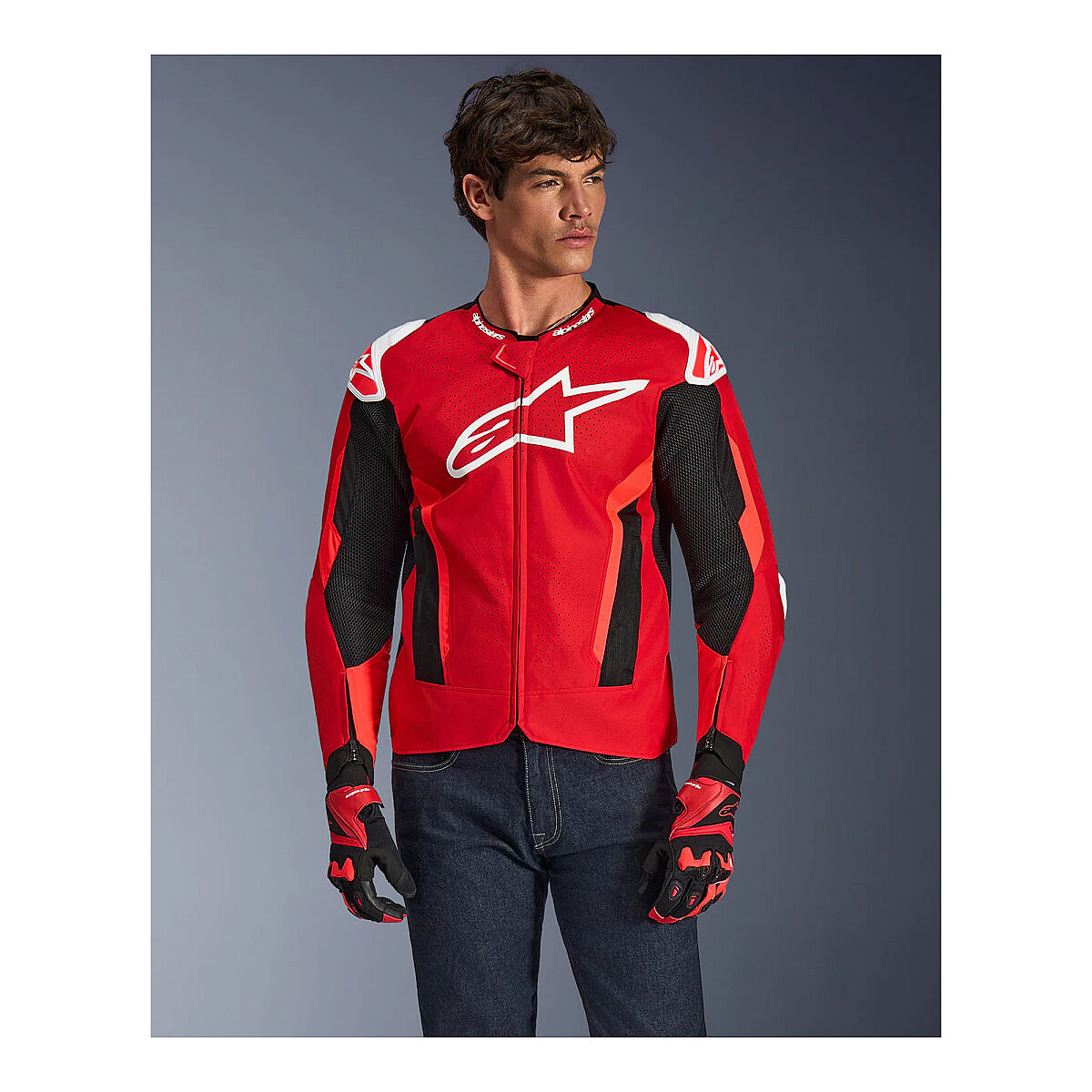 Alpinestars T-GP Air Protective Motorcycle Jacket Red / White / Black