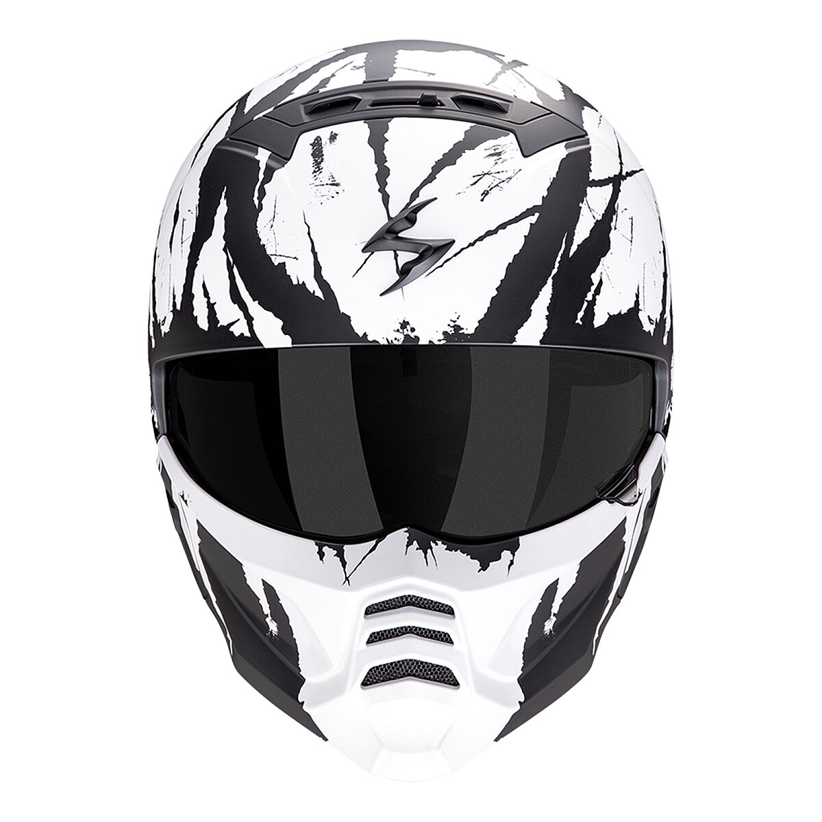 Scorpion EXO COMBAT 2 Maruder ModüLer Motorcycle Helmet Matte Black / White
