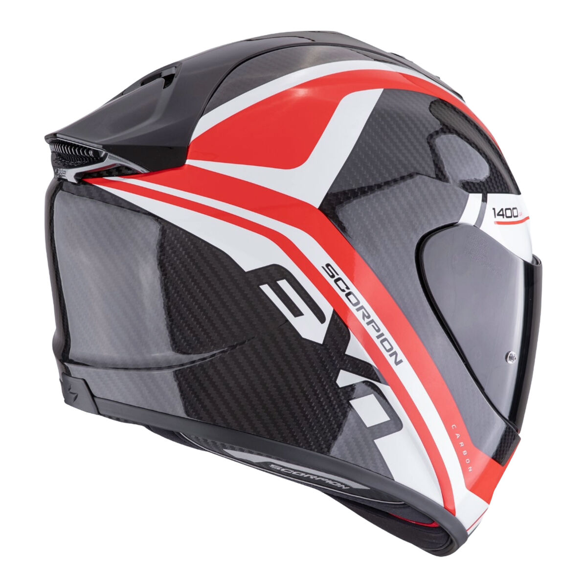 Scorpion EXO 1400 Evo II Air Carbon Enko Kapalı Motorcycle Helmet Black / Red / White