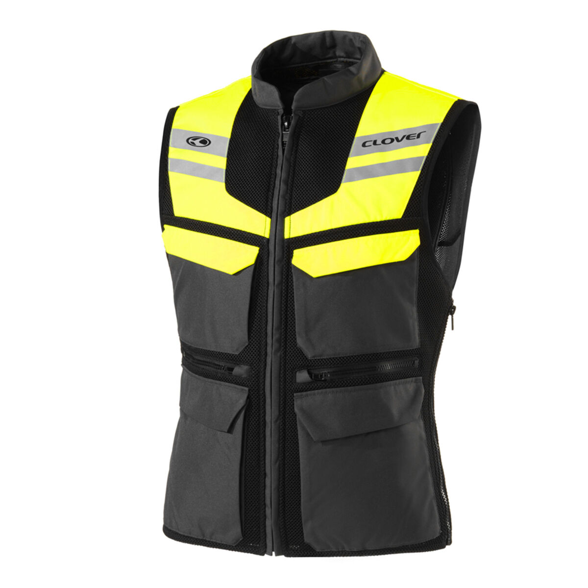 Clover SW-2 Çok Fonksiyonlu Motorcu Yeleği Siyah / Sarı