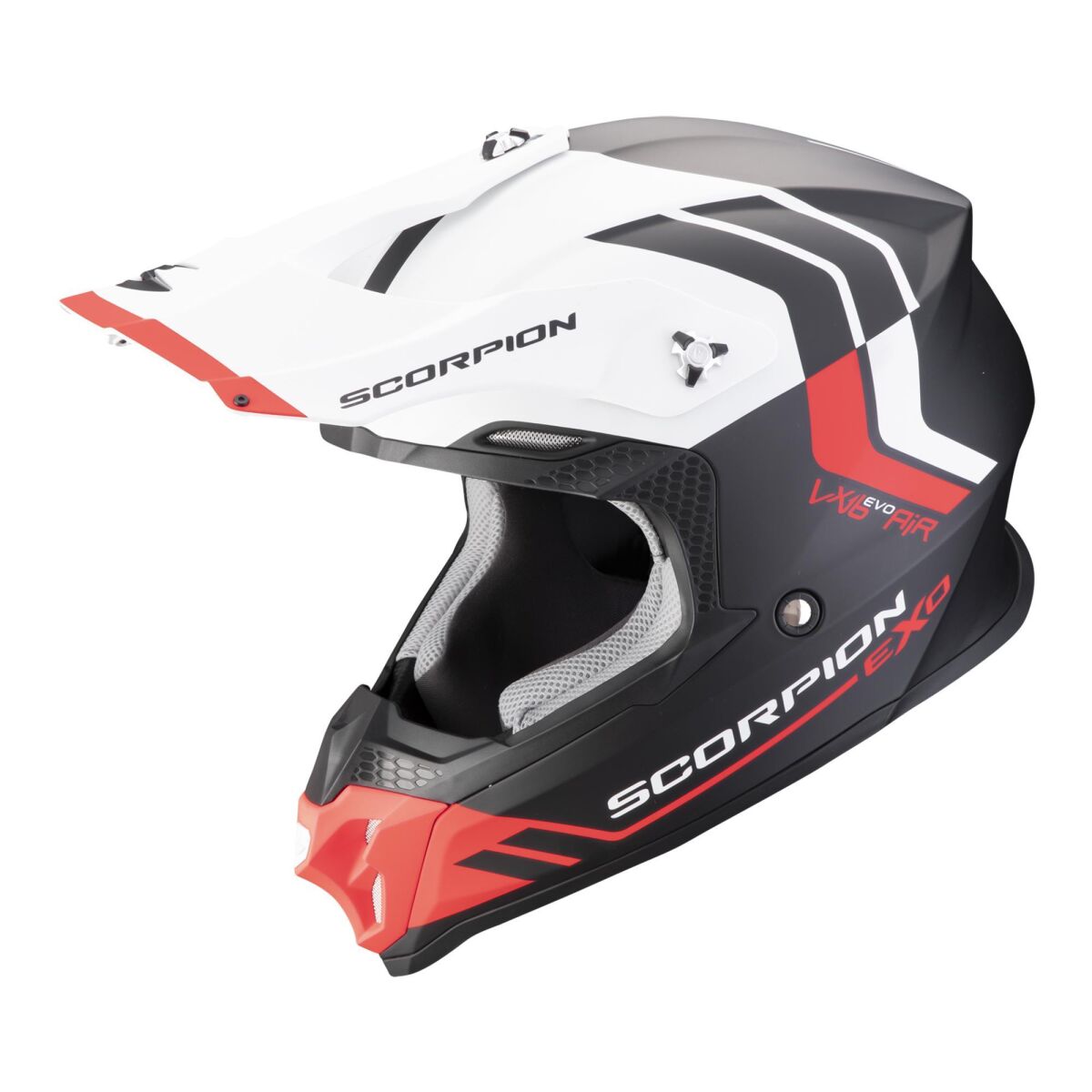 کلاه ایمنی موتورسیکلت Scorpion VX-16 Evo Air Analog آفرود کلاه ایمنی مشکی / قرمز