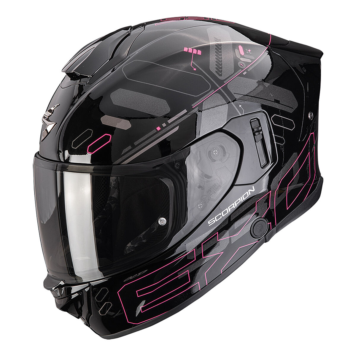 Scorpion EXO-530 Air Fond Kapalı Motorcycle Helmet Black / Pembe