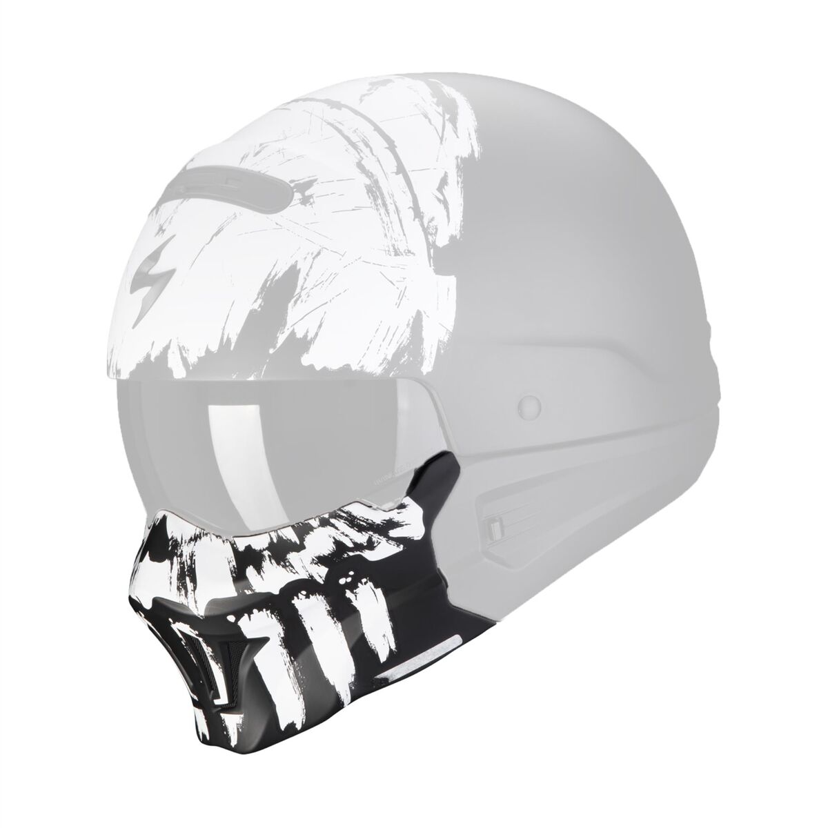 Scorpion EXO COMBAT Evo Marauder Maske Matte Black / White
