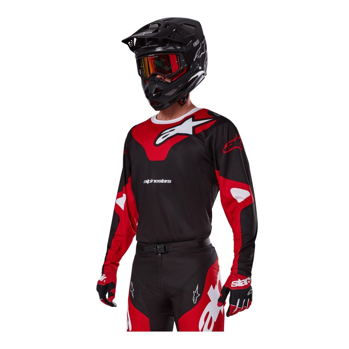 Alpinestars Racer Veil Kros Motorcycle Jerseyi Black / Red / White