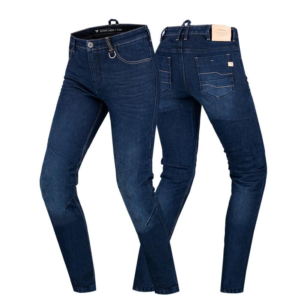 Shima Devon Kadın Korumalı Denim Motosiklet Pantolonu Mavi